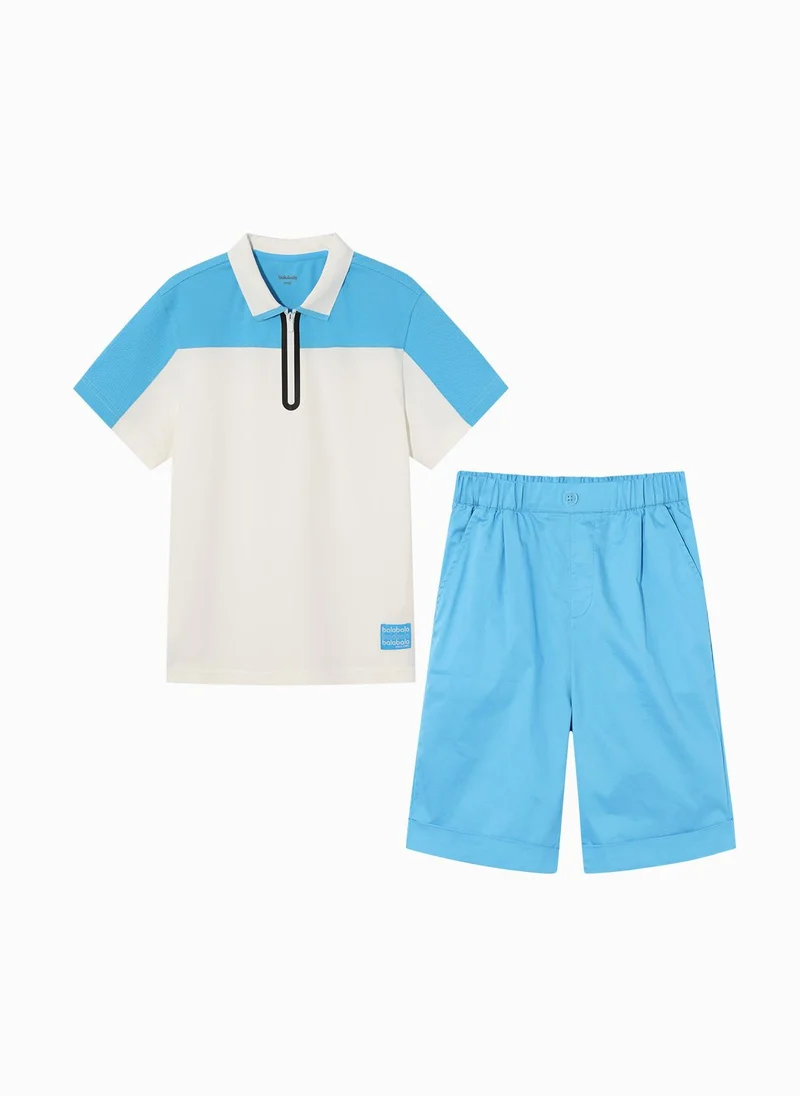 بالابالا Kids Boy Knit short sleeve suit