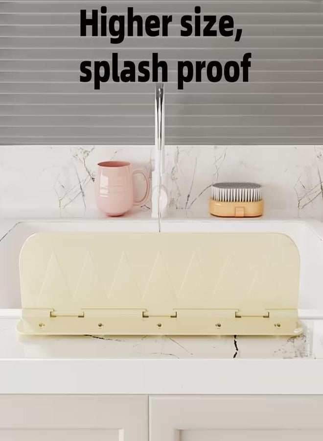 PLUMAZE Kitchen Sink Splash Guard, Silicone Sink Baffle Splash Guard, Backsplash Protector for Kitchen Countertop & Bathroom Bathtub with Non-Slip Strong Suction - Image 3