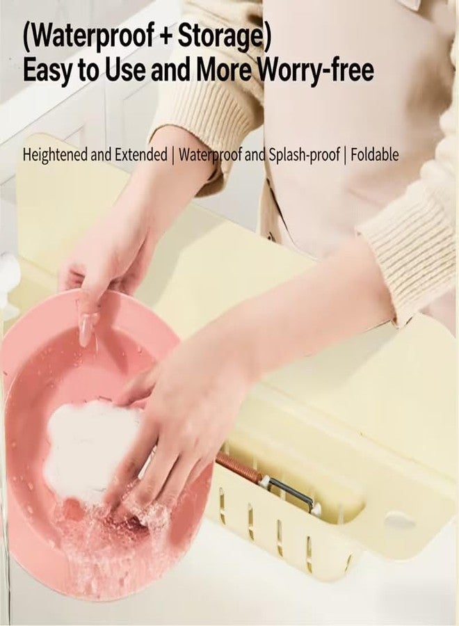 PLUMAZE Kitchen Sink Splash Guard, Silicone Sink Baffle Splash Guard, Backsplash Protector for Kitchen Countertop & Bathroom Bathtub with Non-Slip Strong Suction - Image 5