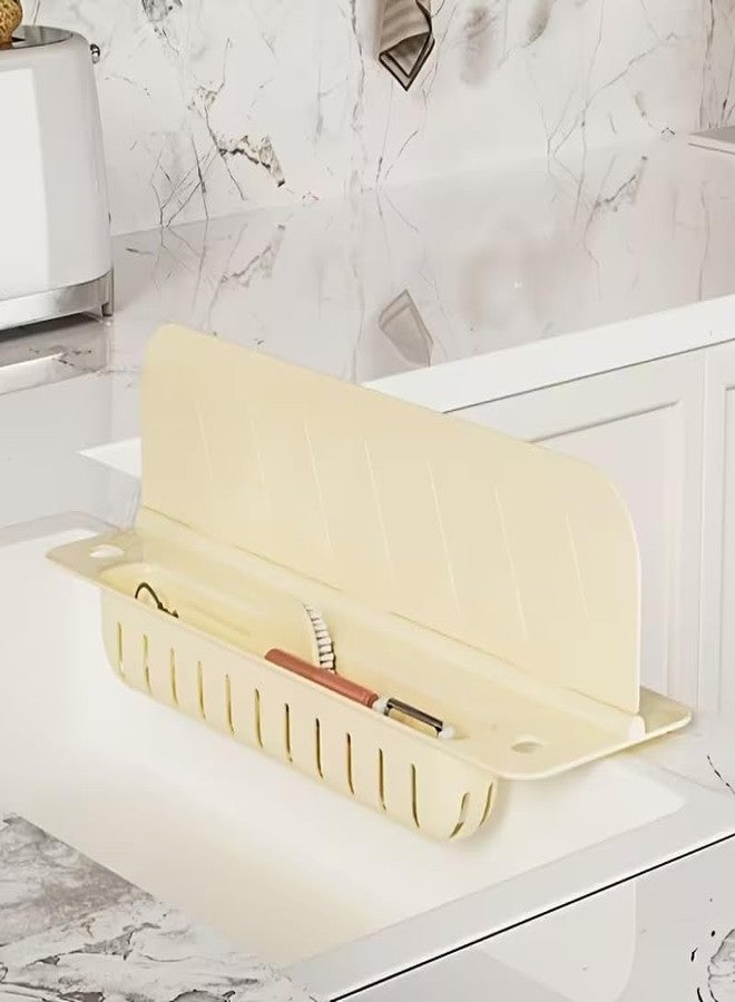 PLUMAZE Kitchen Sink Splash Guard, Silicone Sink Baffle Splash Guard, Backsplash Protector for Kitchen Countertop & Bathroom Bathtub with Non-Slip Strong Suction - Image 2