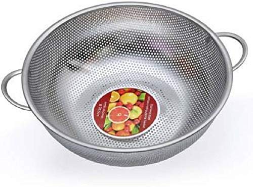 BSBDA Stainless Steel Rice Washing Bowl for Kitchen Fruit Basket Colander Drainer Bowls with Handle for Kitchen Utensils Strainer for Rice Fruits Vegetable Noodles and Pasta Filter - Image 1