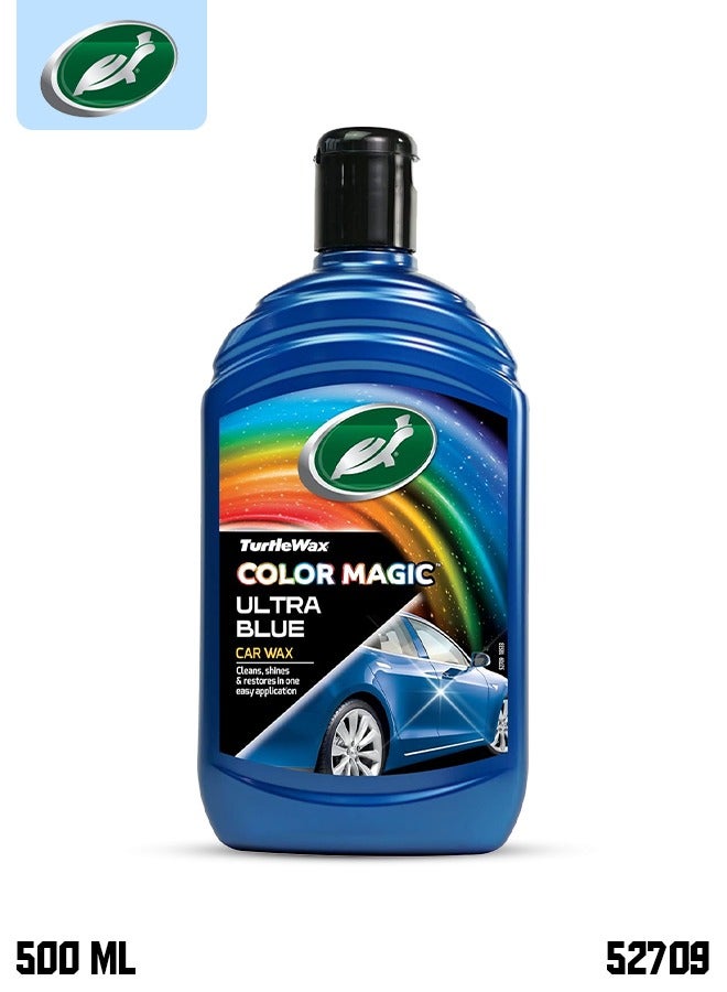 Turtle Wax Color Magic Ultra Blue Car Wax 500ml , Cleans Shines Restores 52709 - Image 1
