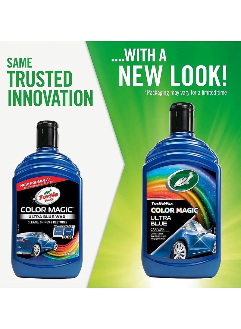 Turtle Wax Color Magic Ultra Blue Car Wax 500ml , Cleans Shines Restores 52709 - Image 5