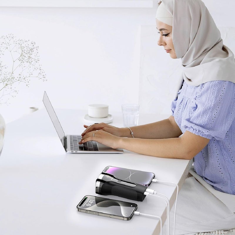 محرقة بخور عربية محمولة قابلة لإعادة الشحن، مزودة بواجهة USB، نوع ميني كهربائي يدوي، مناسبة لتزيين المنازل الإسلامية وهدية لعيد الفطر. - Image 2