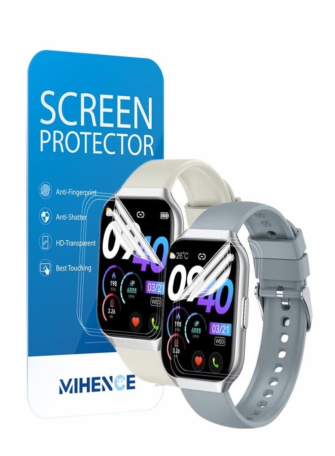 MIHENCE Screen Protector for P98 / P99 1.96" Smartwatch, TPU HD Protective Film Compatible for QCOQ P98 / CASCHO P98 / taopodo P98 / Motast P99 / Togala P99 1.96'' Smart Watch (6 PCS) - Image 1