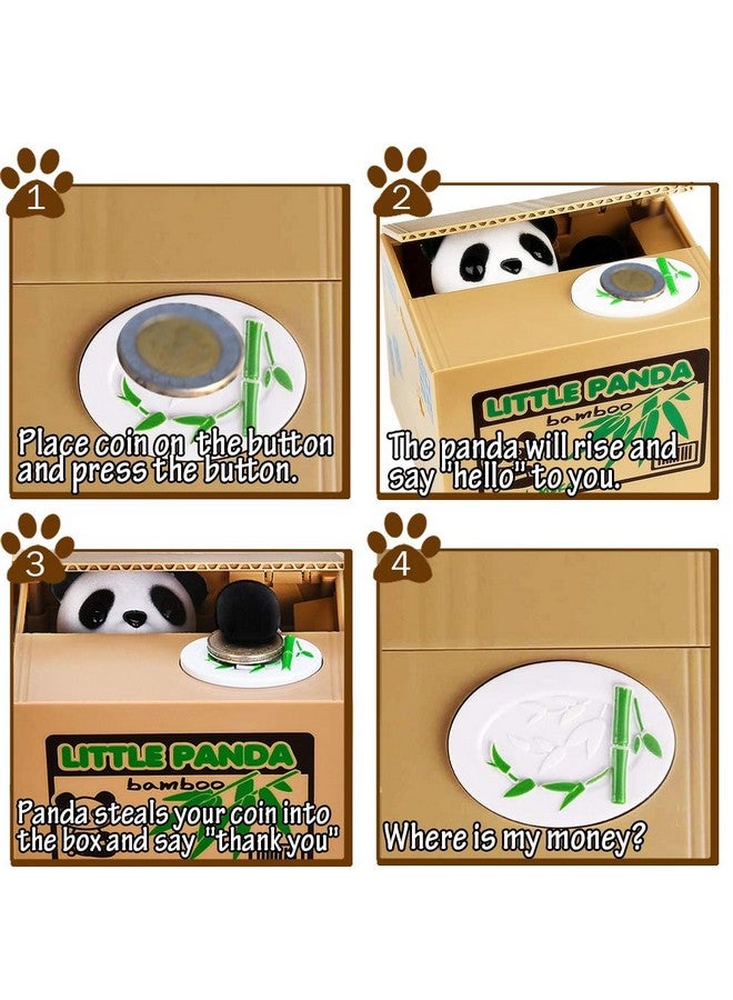 HmiL-U Panda Stealing Money Bank, Piggy Bank For Kids, Coin Bank For Money Saving, Automatic Stealing Money With English Speaking, Creative Gift - Image 5