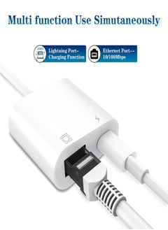 XLT Lightning to RJ45 Adapter 2 in 1 Ethernet LAN Network Adapter with Charge Port  - Image 3