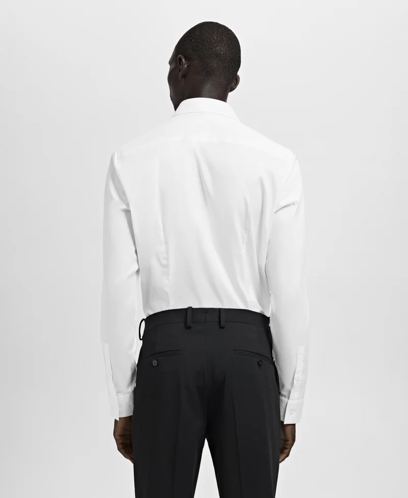 Mango Man  Super slim fit cotton blend formal shirt for Men | Best Price UAE