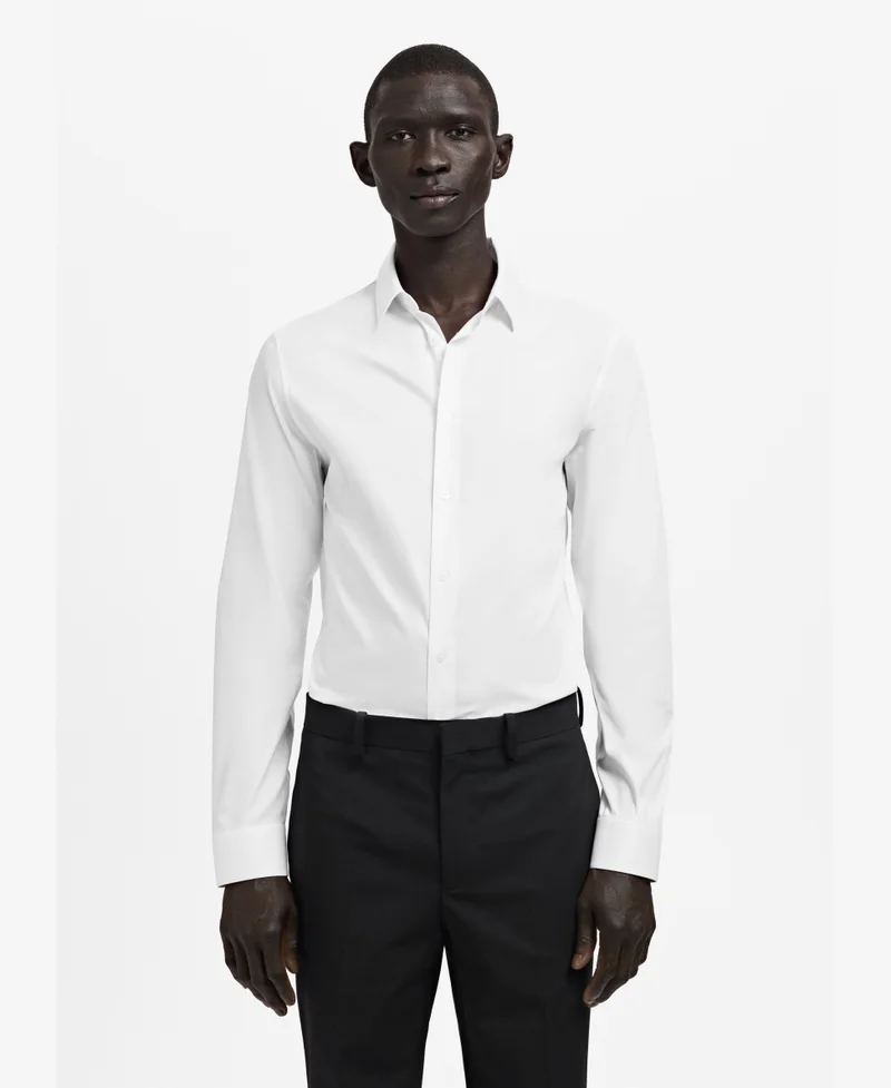 Super slim fit cotton blend formal shirt