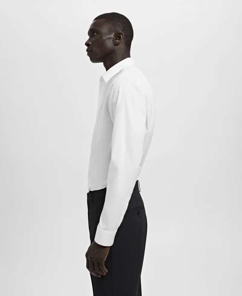 Mango Man  Super slim fit cotton blend formal shirt for Men | Best Price UAE
