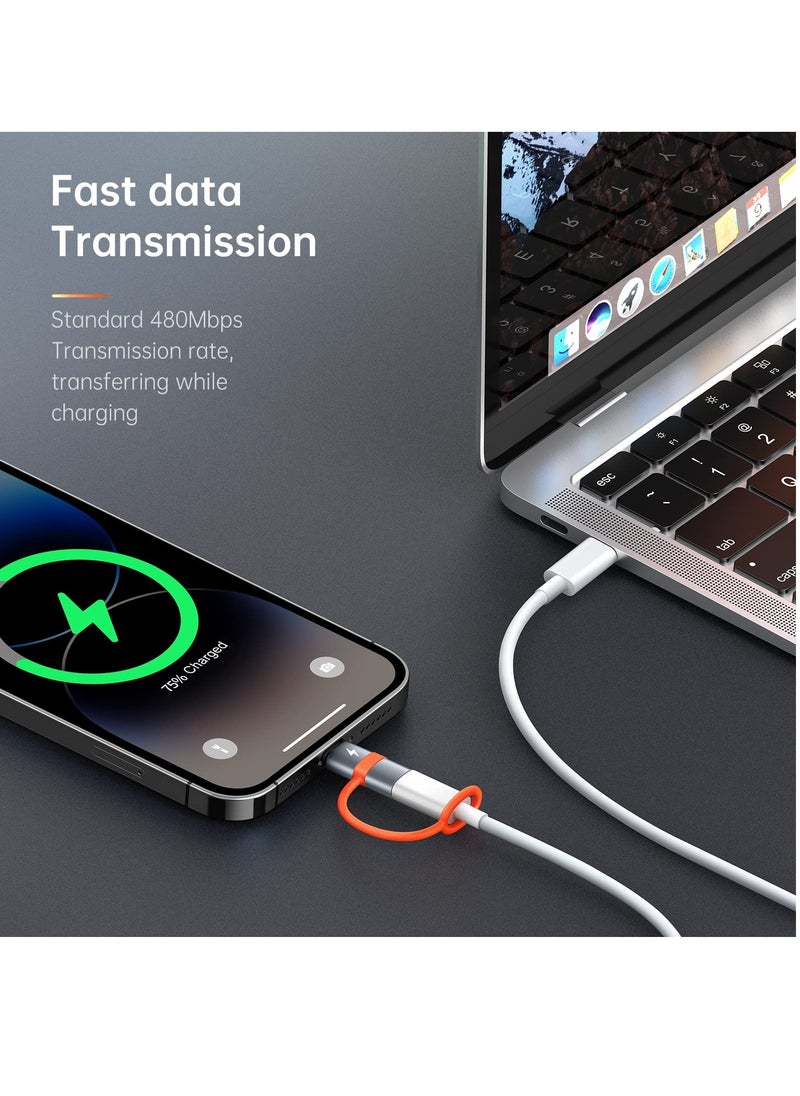 KASTWAVE - USB C to Ligtning Adapter,36W Type C to Lightn-ing Adapter PD Fast Charging for Phone 14/13/12/11/XS/XR/SE/AirPods,Fits Original MacBook USB C Charger Adapter, Support Data Transmission - Image 1