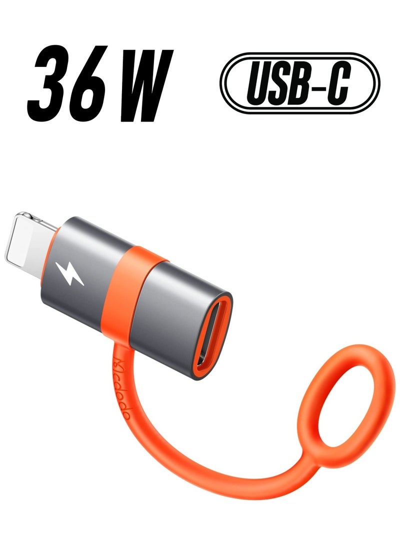 KASTWAVE - USB C to Ligtning Adapter,36W Type C to Lightn-ing Adapter PD Fast Charging for Phone 14/13/12/11/XS/XR/SE/AirPods,Fits Original MacBook USB C Charger Adapter, Support Data Transmission - Image 1
