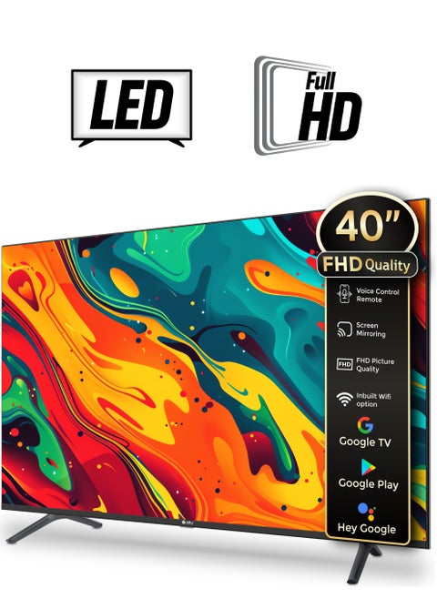 SPJ 40 Inches FHD Android TV, LED TV, Screen Mirroring, Bluetooth With HDMI & USB Ports, Inbuilt WIFI, Voice Control Remote, Google Play Assistance & Android TV, BLACK, FHDS40BL2200V