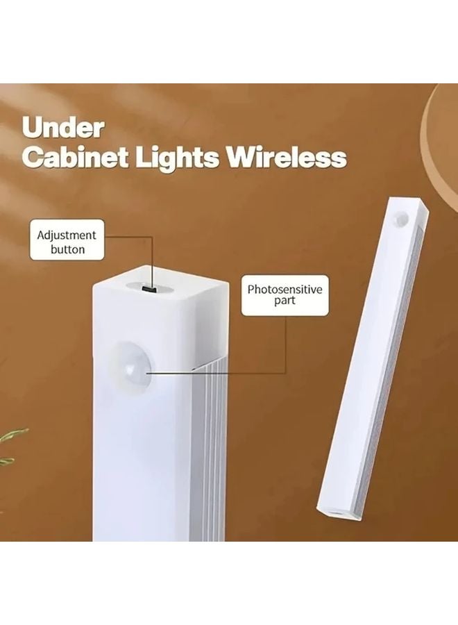 5pcs LED Motion Sensor Cabinet Lights Warm Light 20cm USB Rechargeable Wireless - Image 3