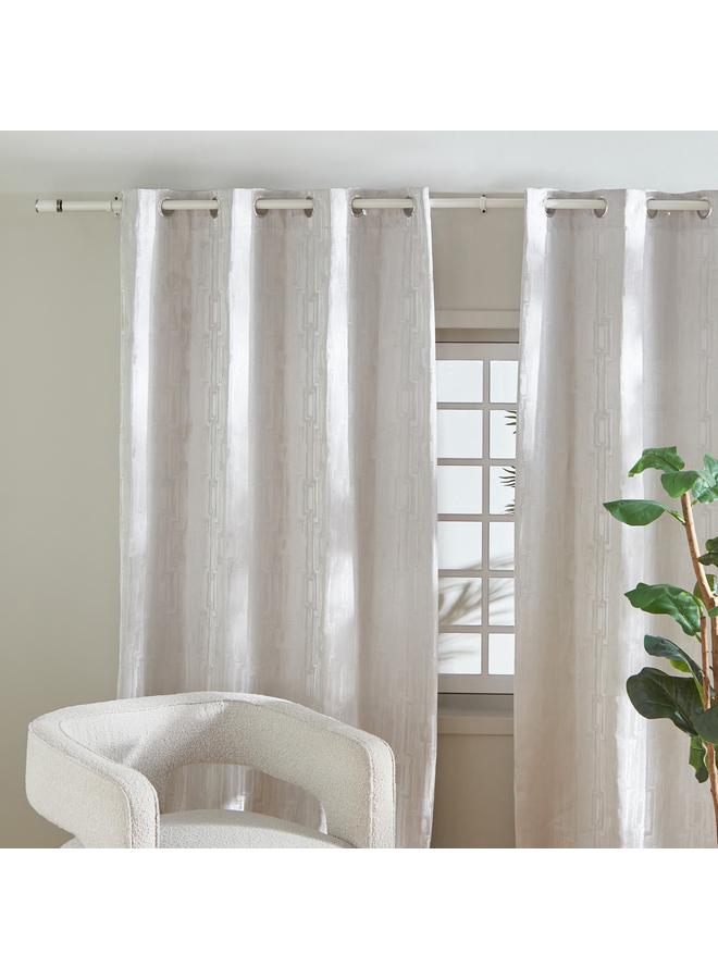Home Box Zoe Powder Coated 25mm Extendable Single Curtain Rod 110-320 cm - Image 3