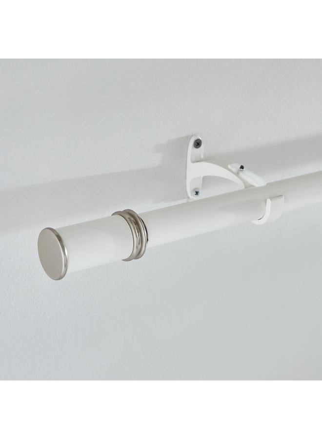 Home Box Zoe Powder Coated 25mm Extendable Single Curtain Rod 110-320 cm - Image 1