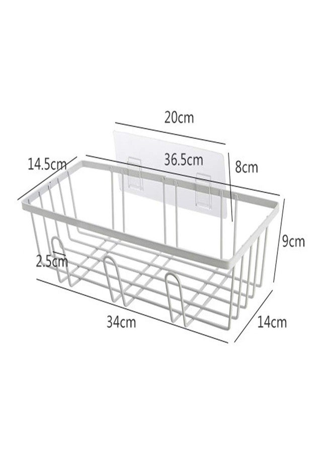 HOME CUBE® Self Adhesive Kitchen Storage Rack with 3 Hook Spoon Holder Wardrobe Hanging Organizer Bathroom Rack Storage Rack. - Image 5
