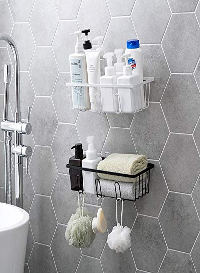 HOME CUBE® Self Adhesive Kitchen Storage Rack with 3 Hook Spoon Holder Wardrobe Hanging Organizer Bathroom Rack Storage Rack. - Image 4