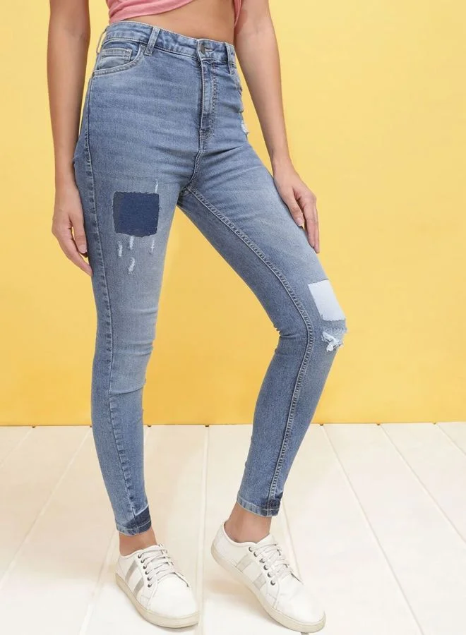 Freehand  Women Slim Fit Solid High Rise Jeans for Women | Best Price UAE