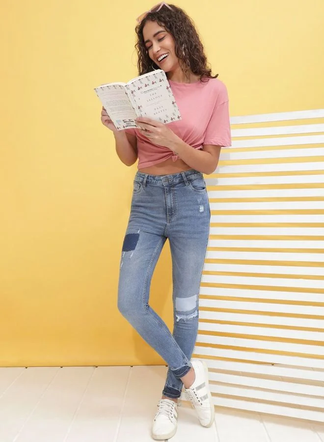 Freehand  Women Slim Fit Solid High Rise Jeans for Women | Best Price UAE