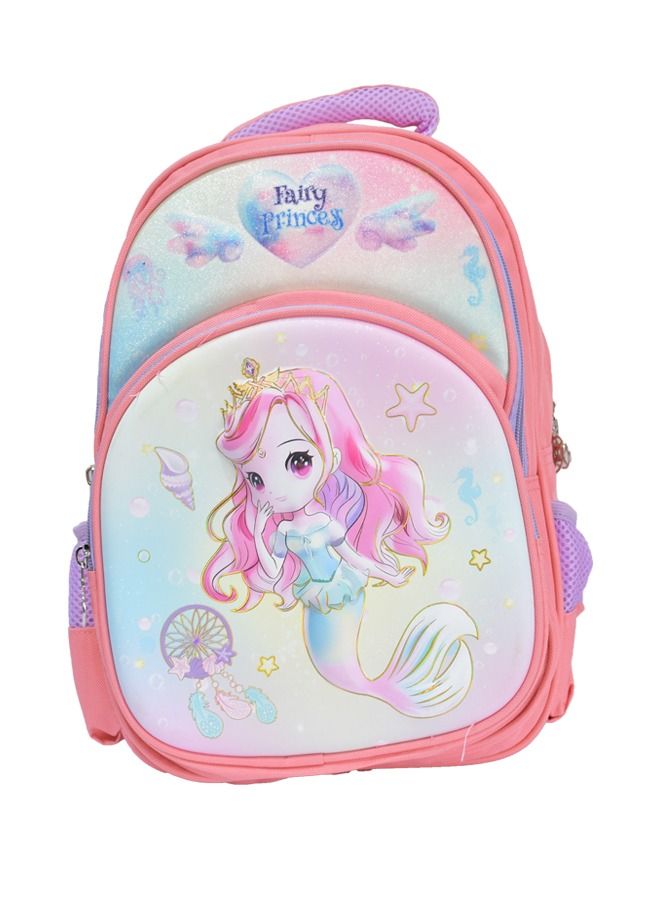 High quality nylon school backpack for girls, Pink - Image 2