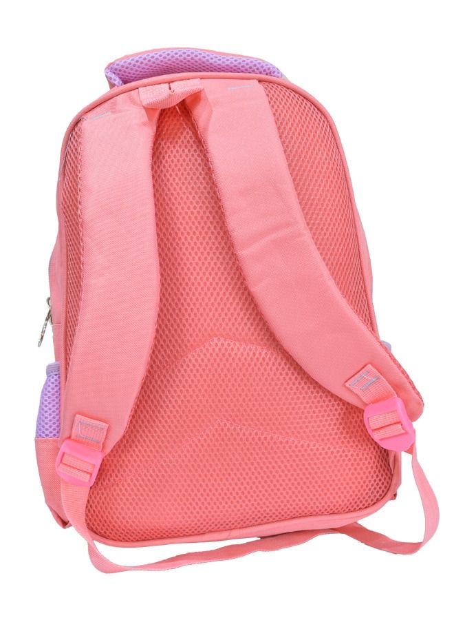 High quality nylon school backpack for girls, Pink - Image 4