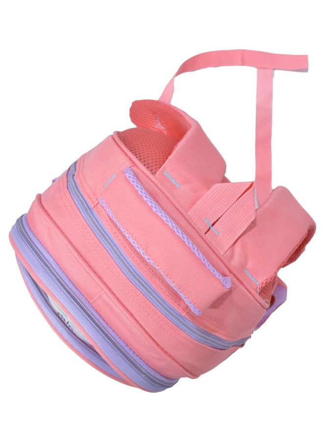 High quality nylon school backpack for girls, Pink - Image 5