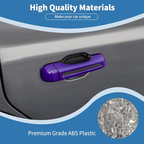 PDKLIN for Jeep JL Tailgate Door Handle Cover Trim Fit for Jeep Wrangler JL JLU 2018 up 2DR Purple Exterior Accessories 3pcs - Image 3