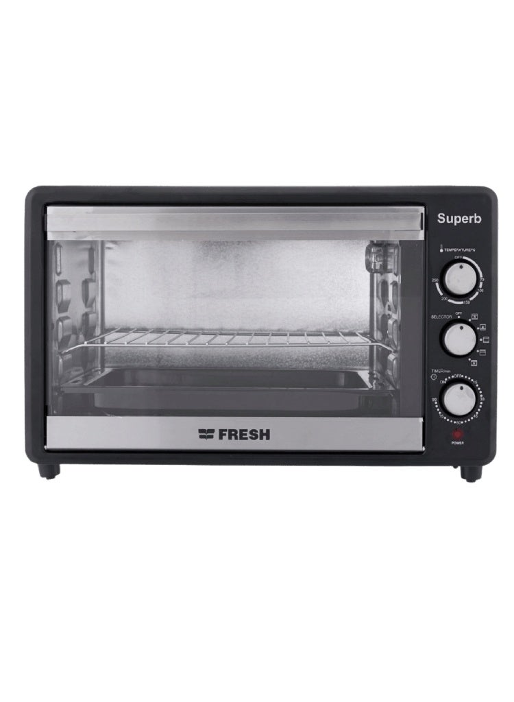 فريش فرن فريش 48 لتر كريستال شوايه ومروحه اسود FR-4803RCL