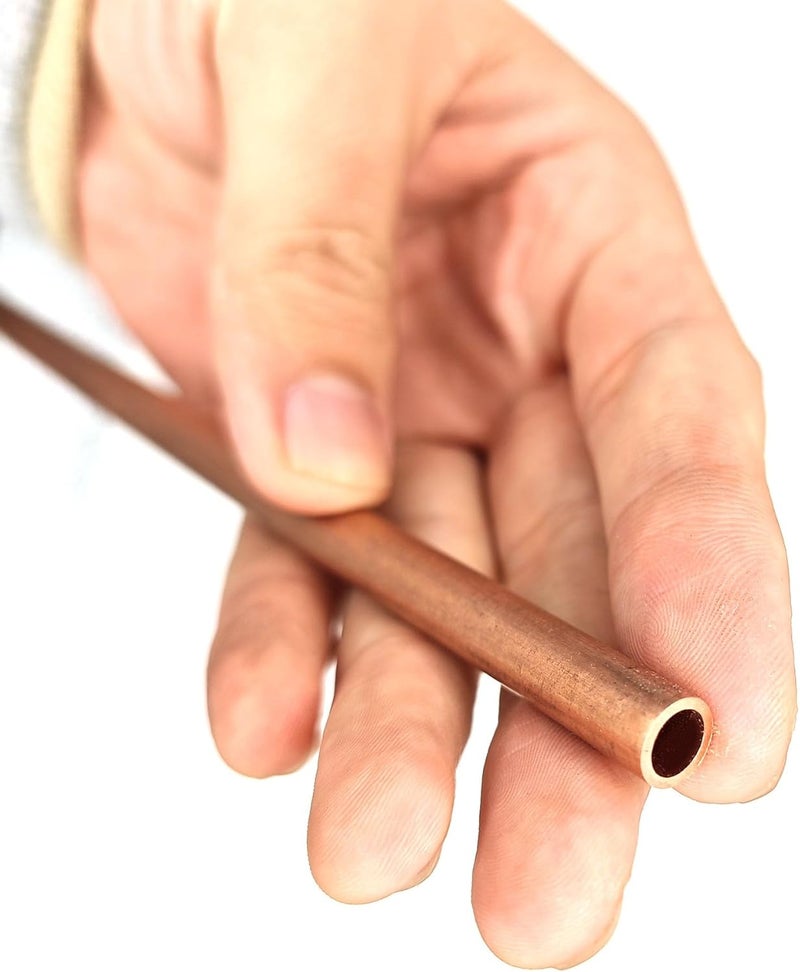GTPBAO Red Copper Straight Pipe 100mm Length for Keycap Repairs Copper Metal Tubing straight(OD 3 x ID 1mm) - Image 1