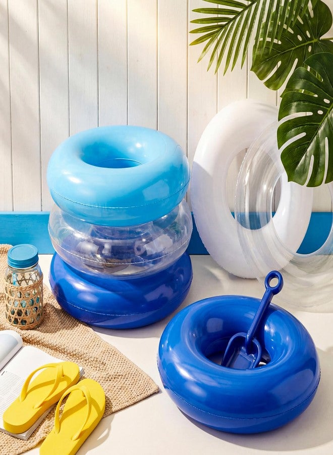 Arrowbash مجموعة عوامات حمام سباحة قابلة للنفخ من آروباش، 8 قطع، أنبوب سباحة بطول 28 بوصة، عبوة كبيرة للبالغين، عوامات حمام سباحة، زينة حفلات الشاطئ، للنساء والرجال، النهر، البحيرة، عطلة الصيف (سلسلة زرقاء) - Image 3