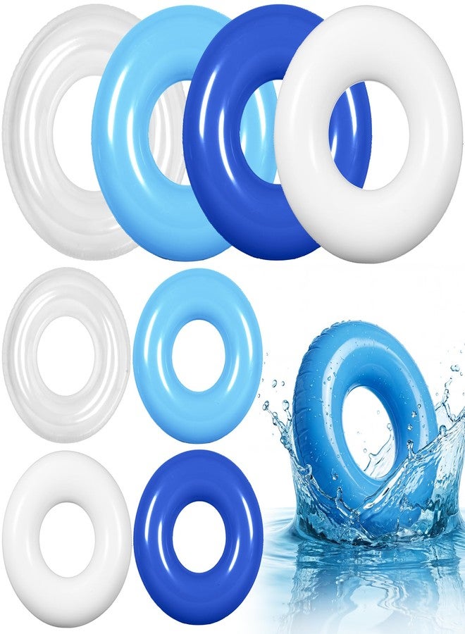 Arrowbash مجموعة عوامات حمام سباحة قابلة للنفخ من آروباش، 8 قطع، أنبوب سباحة بطول 28 بوصة، عبوة كبيرة للبالغين، عوامات حمام سباحة، زينة حفلات الشاطئ، للنساء والرجال، النهر، البحيرة، عطلة الصيف (سلسلة زرقاء) - Image 1