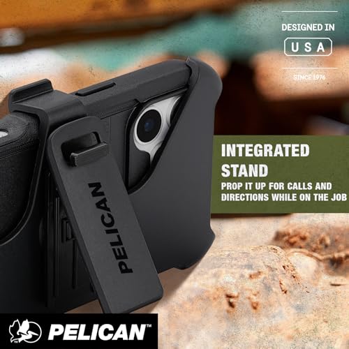 Pelican Voyager iPhone 17 Pro Case Compatible with MagSafe Rugged Phone Case w 24ft MilitaryGrade Drop Protection Heavy Duty Phone Cover wBelt Clip Holster for iPhone 17 Pro Black - Image 3