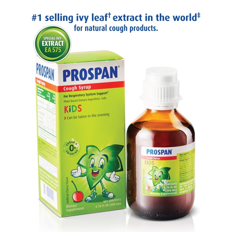 Prospan/Abrilar Kids Cough Syrup + Mucus with Proprietary Ivy Leaf Extract EA575 - Soothes Cough, Mucus Relief, No Sugar, Non-Drowsy, Alcohol-Free, Drug-Free - 200 mL - Image 2