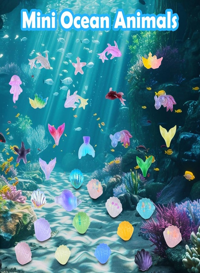 BENOSPACE 200 Pcs Mini Resin Ocean Animals Miniature Plastic Fish Aquarium Decorations Tiny Sea Animal Variety Figurines to Hide for DIY Crafts Fairy Garden Dollhouse Micro Landscaping Fish Tank - Image 4