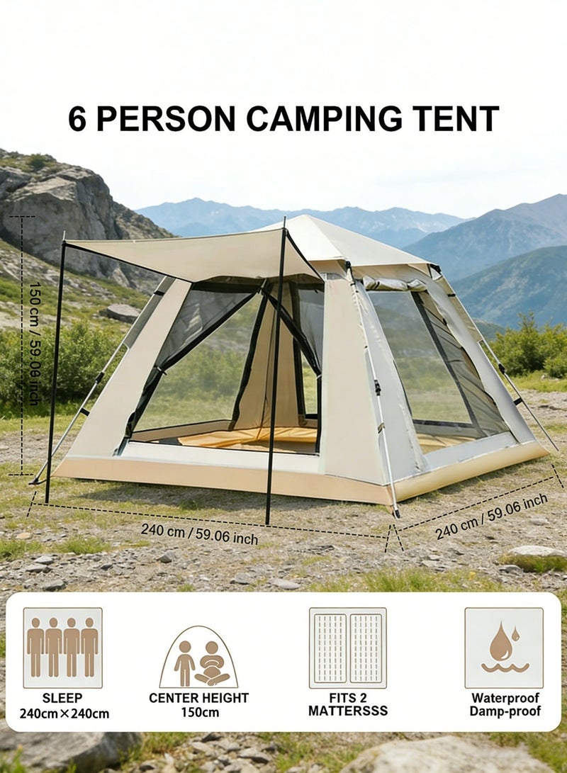 Arabest Camping Tent - 4-8 Person Family Tent Instant Easy Set up Tent with Carry Bag, Waterproof Windproof Pop Up Tent for Camping, Hiking, Mountaineering - Image 3
