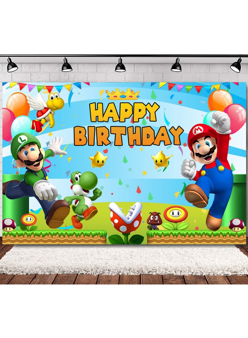 Mario's Birthday Photo photography background cloth balloon decoration large size 150*100