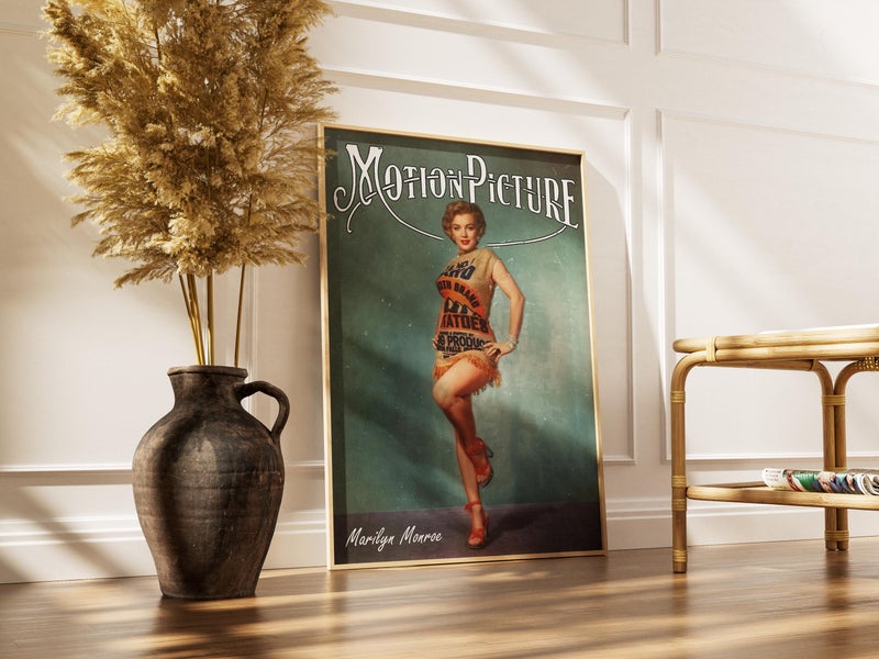 TNESSENTIAL Marilyn Monroe Motion Picture Magazine Poster | Vintage Hollywood Wall Art | Old Money Cinema Print - Image 2