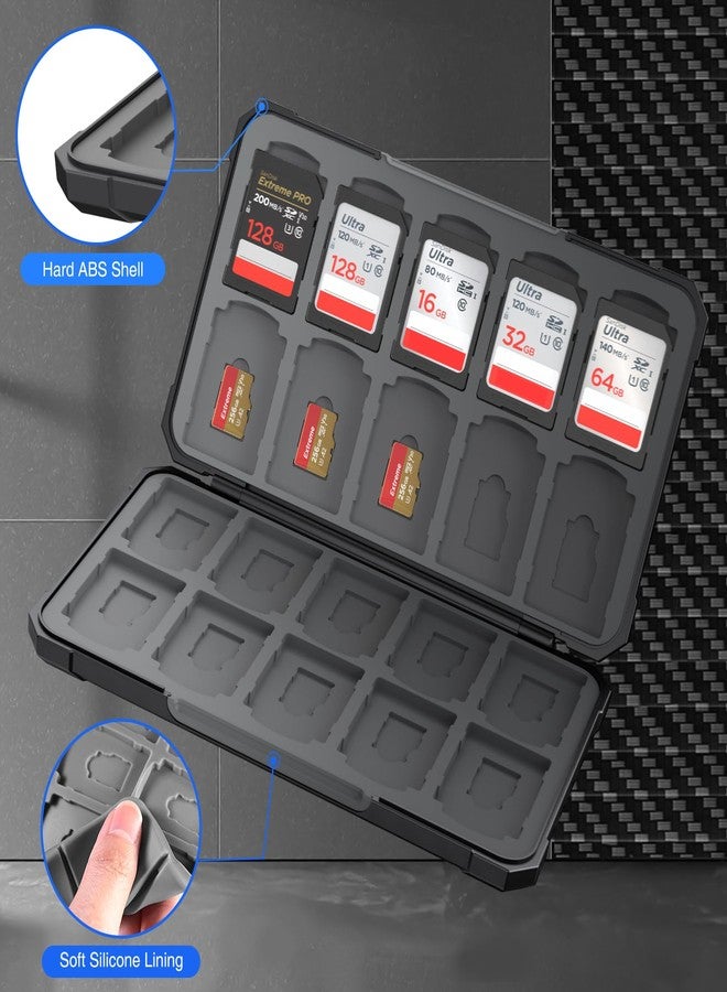 HEIYING Memory Card Case for SD Card and TF Card, Portable SD Card Holder SD SDHC SDXC TF Card Storage with 20 SD Card Slots & 20 Micro SD Card Slots. - Image 4