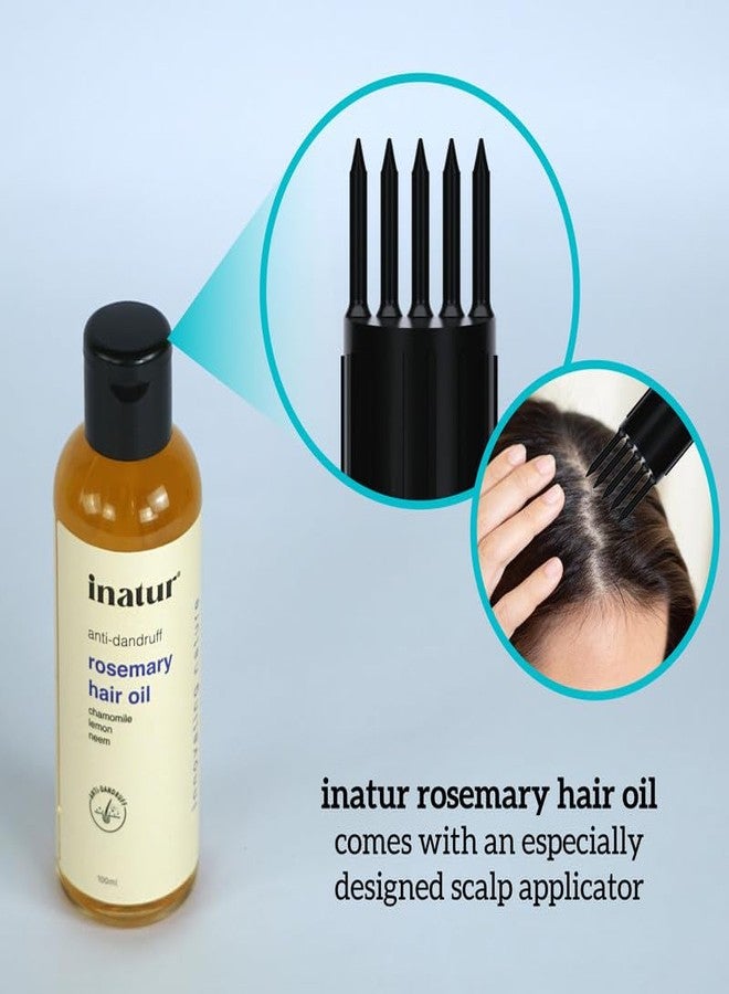إناتور زيت إكليل الجبل للشعر من إناتور | يقلل تساقط الشعر، ويتحكم في القشرة، ويعزز نمو الشعر | مع البابونج والليمون والنيم | خالٍ من الزيوت المعدنية والمواد الكيميائية | نقي وطبيعي | للرجال والنساء | 100 مل - Image 2