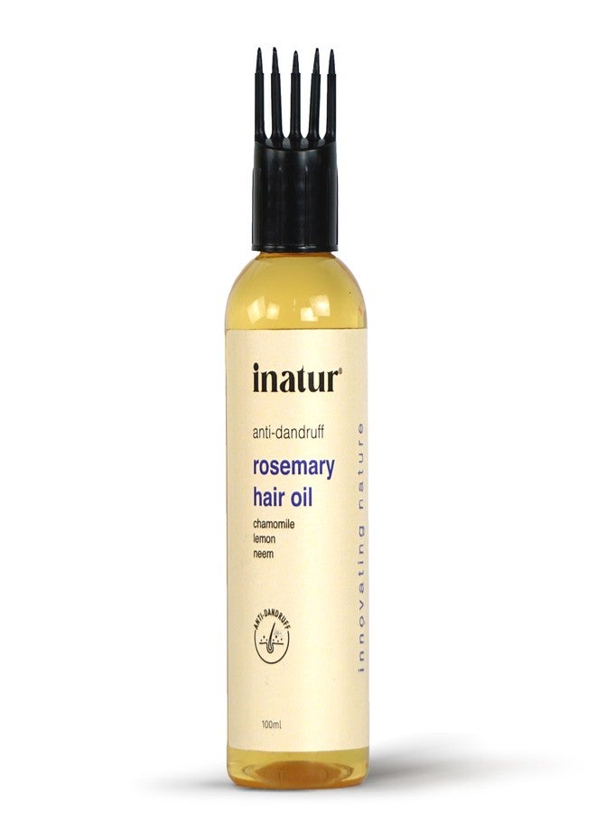 إناتور زيت إكليل الجبل للشعر من إناتور | يقلل تساقط الشعر، ويتحكم في القشرة، ويعزز نمو الشعر | مع البابونج والليمون والنيم | خالٍ من الزيوت المعدنية والمواد الكيميائية | نقي وطبيعي | للرجال والنساء | 100 مل - Image 1