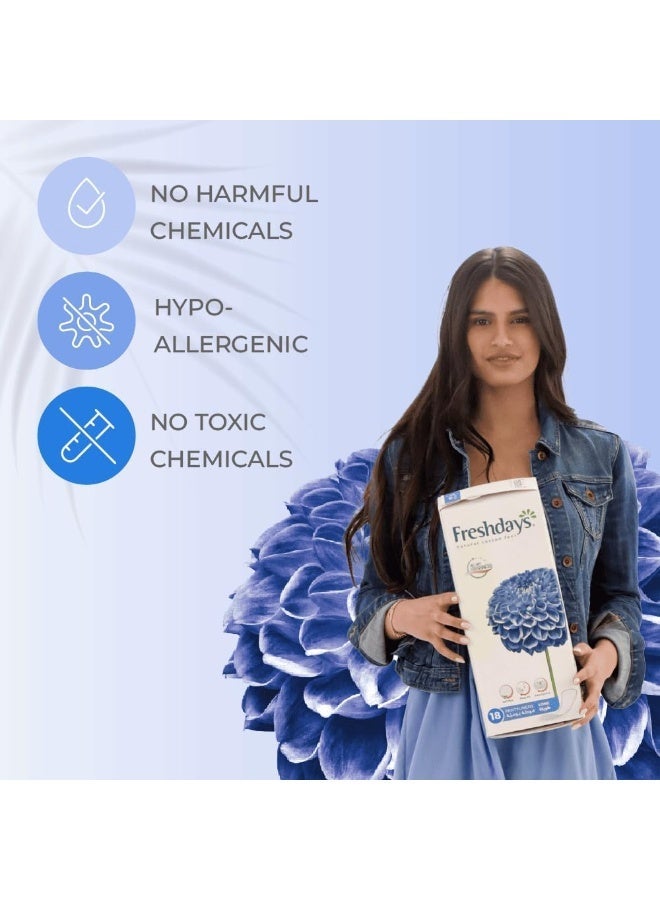 فريش دايز فوط صحية يومية طويلة، مرنة وناعمة للغاية، (52+20مجانا)  72 فوطة - Image 4