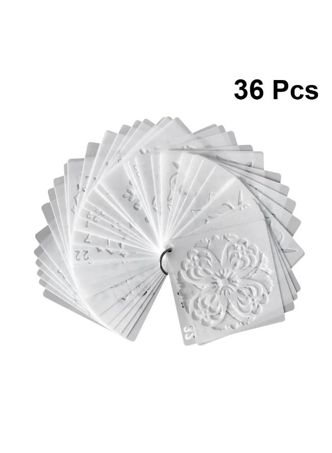 Mordely 36 Pack Mandala Stencils (3.6x3.6 Inch) Mandala Dotting Painting Template Stencil Set for Painting Perfect for DIY Painting Art Projects Wood Wall Floor Fabric Furniture Tile Christmas Gift (Reusable) - Image 3
