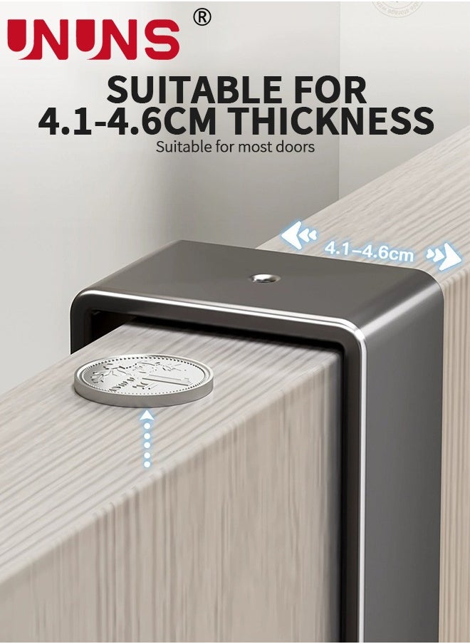 UNUNS Over The Door Hooks,Heavy Duty Over Door Hanger Aluminium For Coats Robes,Hanging Towel Rack Back Of Bathroom Bedroom Door,Long Arms Easy Reach,6 Hooks  - Image 3