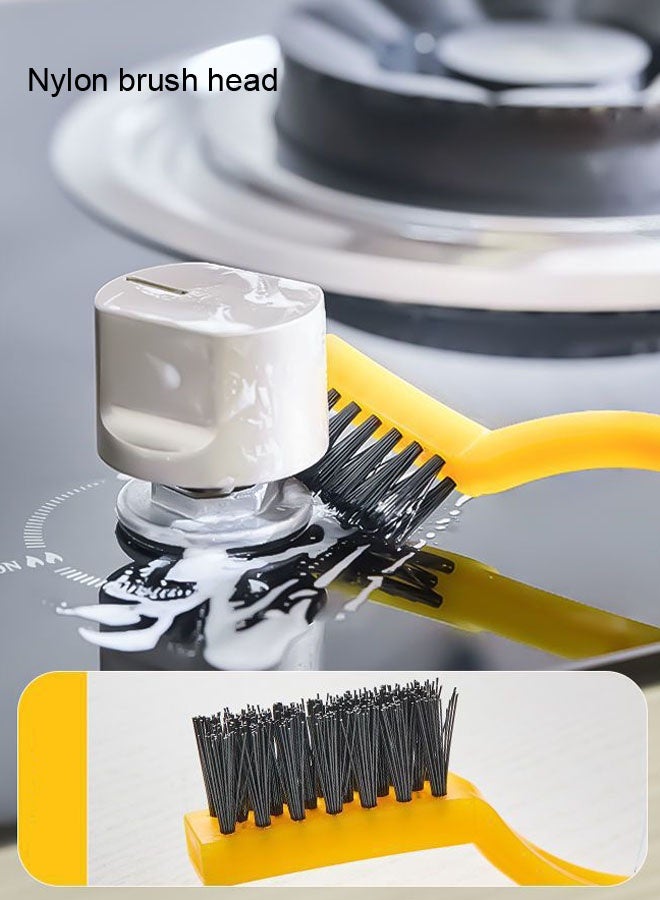 Set of Three Home Gas Stove Cleaning Brushes，Metal Wires of Brass/Stainless Steel/Nylon Cleaning Brushes - Image 2