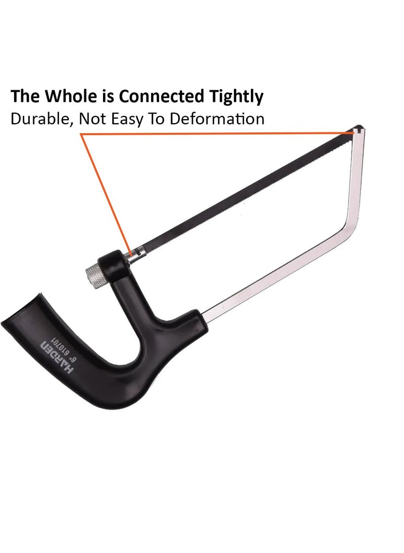 Harden Harden 6 Mini Steel Hacksaw Frame Saw Ideal for small cutting of Metal Wood and PVC Pipes 610701  - Image 5