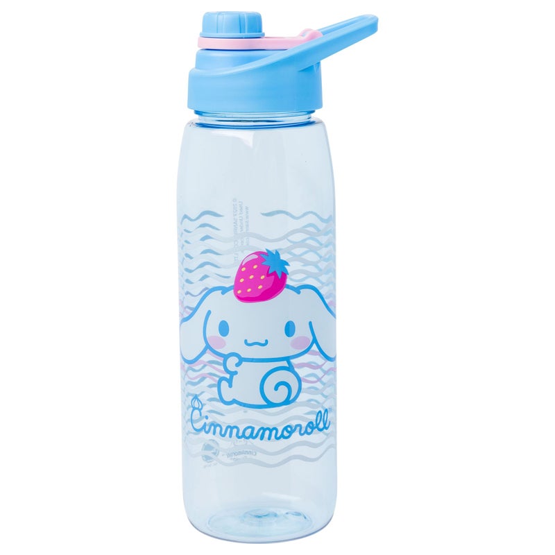 Silver Buffalo Sanrio Hello Kitty and Friends Cinnamoroll with Strawberry Water Bottle with Screw Lid  28 Ounces - Image 1