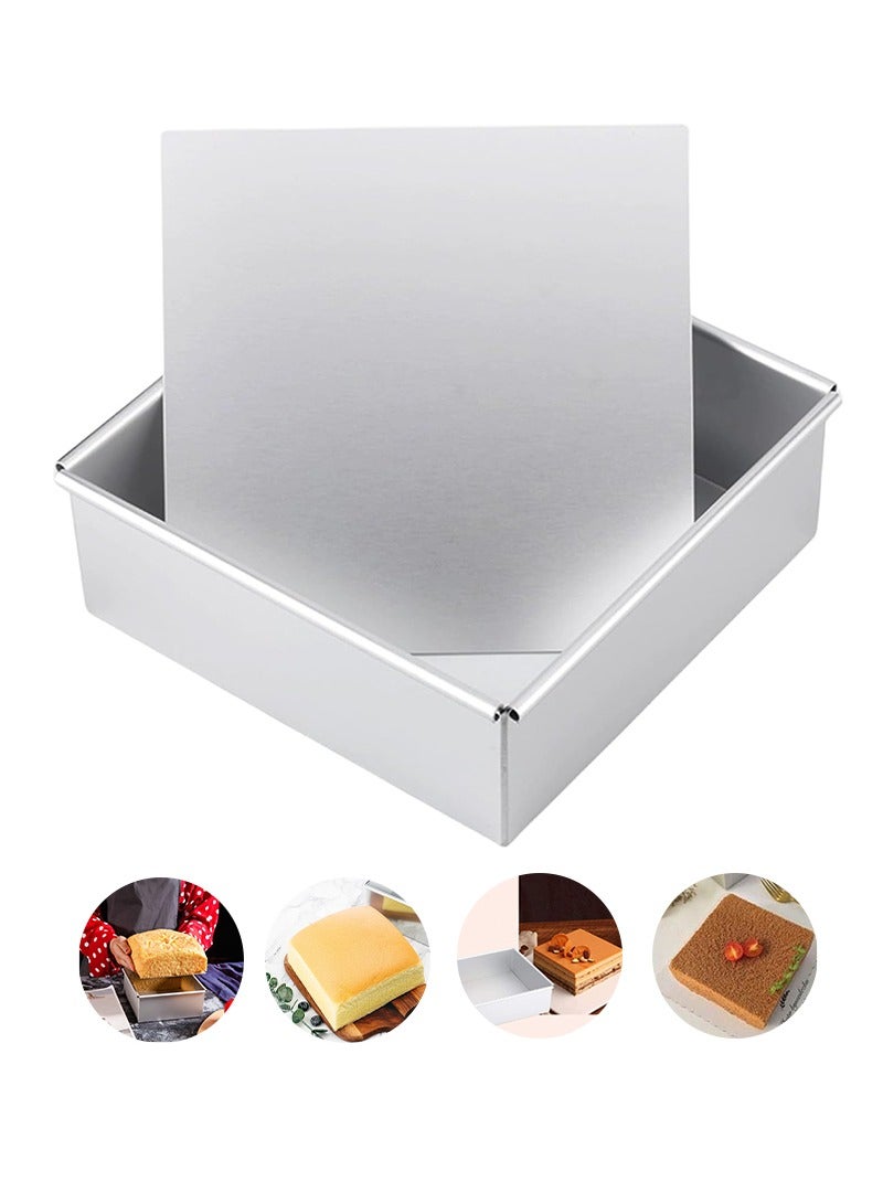 Square Pan for Brownie Cake Size 6 Inches with Removable Bottom - Image 1