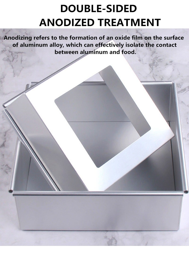 Square Pan for Brownie Cake Size 6 Inches with Removable Bottom - Image 4