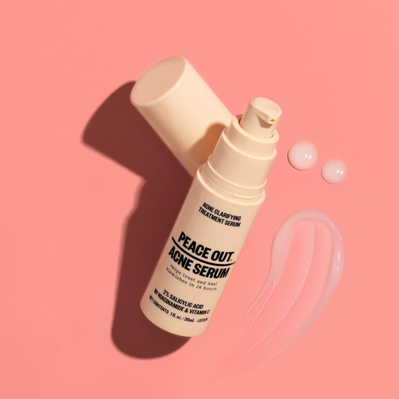 PEACE OUT Skincare Acne Serum. Daily Multi-Benefit Face Serum with 2% Salicylic Acid to Target Pimples, Zits, Blemishes and Breakouts, For Clearer-Looking Skin 1 fl oz - Image 5